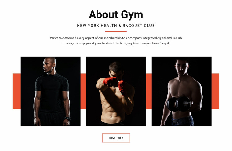 About Gym Website Mockup