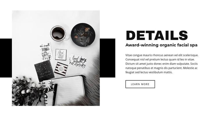 Beauty in details HTML Template