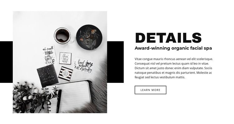 Beauty in details HTML5 Template