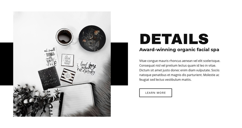 Beauty in details Squarespace Template Alternative
