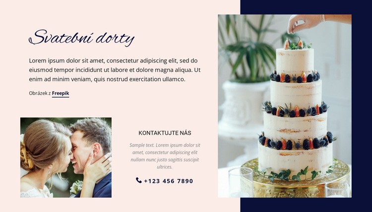 Svatební dorty Šablona HTML