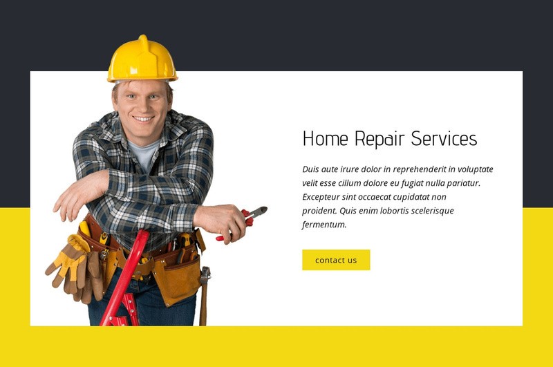 Home repair experts Elementor Template Alternative