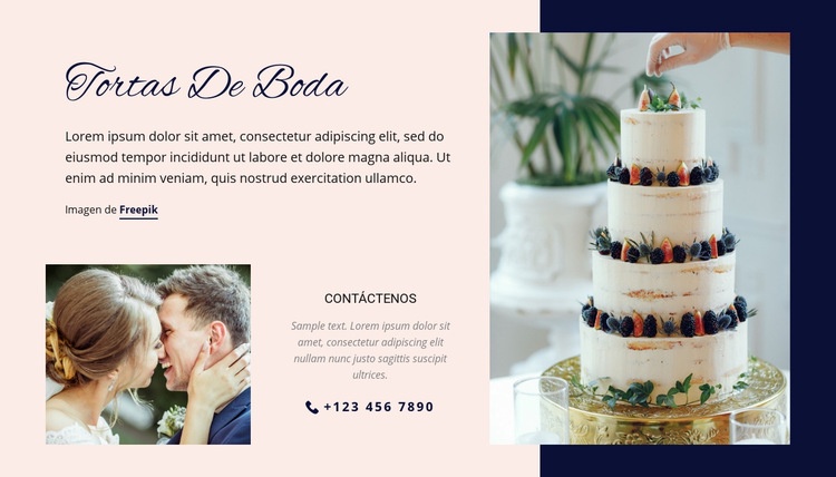 Tortas De Boda Página de destino