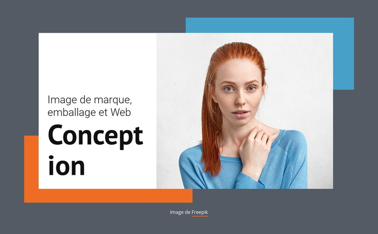 Branding, art et design Modèle de site Web