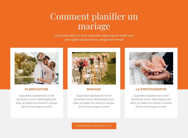 Comment planifier un mariage Modèle d'une page