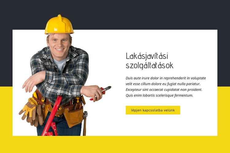 Lakásjavítási szakértők HTML Sablon