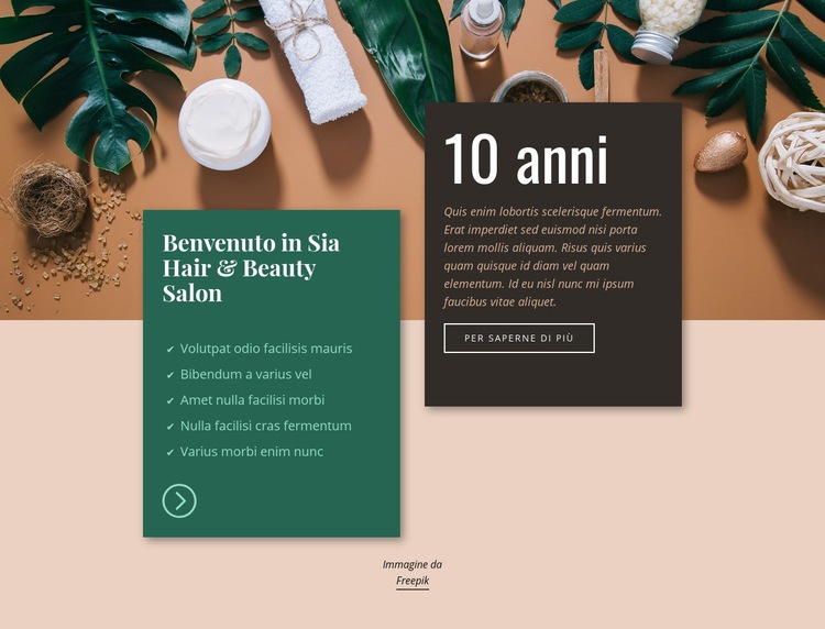 Spa Hair & Beauty Salon Modelli di Website Builder