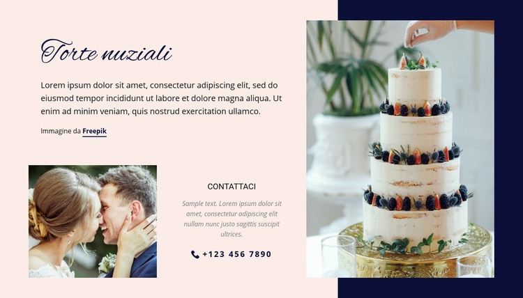 Torte nuziali Modelli di Website Builder