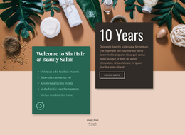 Most Creative One Page Template For Spa Hair & Beauty Salon