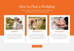 How To Plan A Wedding - Single Page Website Template