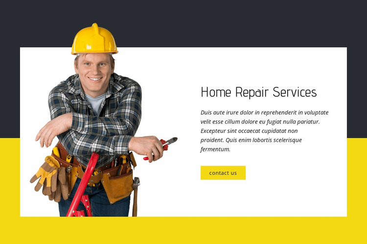 Home repair experts Website Mockup