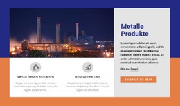 Metallprodukte - Schönes Website-Design