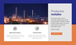 Creador De Sitios Web Listo Para Usar Para Productos De Metales