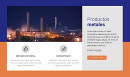 Productos De Metales - Hermoso Diseño De Sitio Web