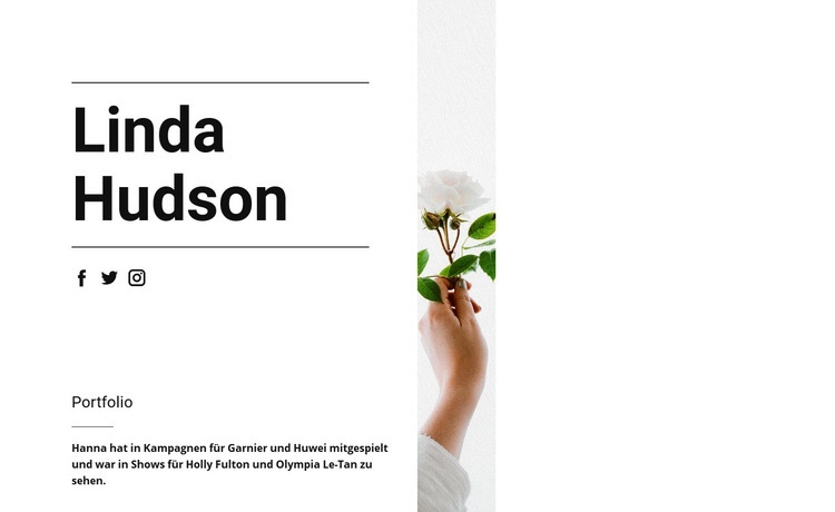Über Linda Hudson CSS-Vorlage