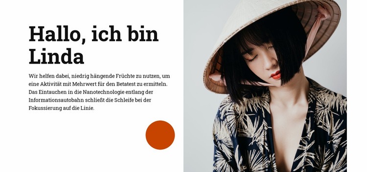 Hallo, ich bin Linda CSS-Vorlage