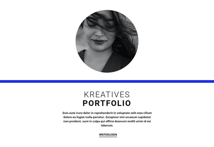 Kreatives Portfolio HTML Website Builder
