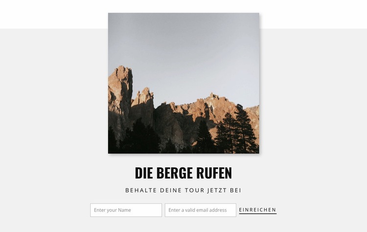 Berge rufen Website design
