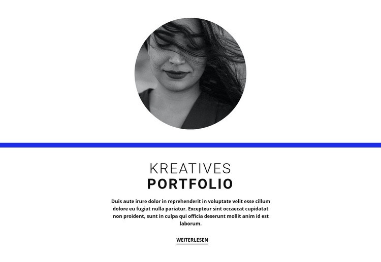 Kreatives Portfolio Website-Vorlage