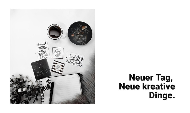 Neue kreative Dinge Website-Vorlage