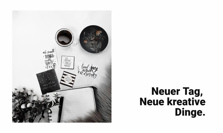 Neue kreative Dinge Landing Page