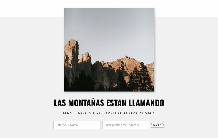Las montañas están llamando Diseño de páginas web