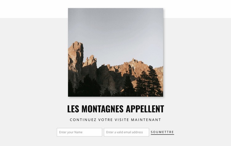 Les montagnes appellent Modèles de constructeur de sites Web