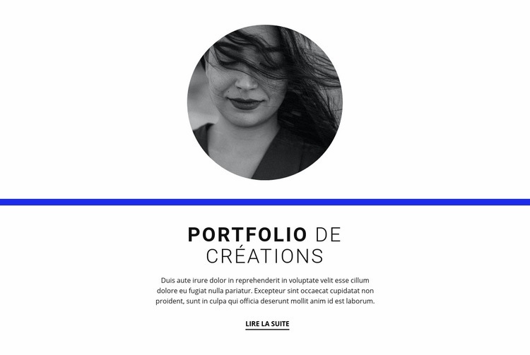 Portfolio créatif Maquette de site Web