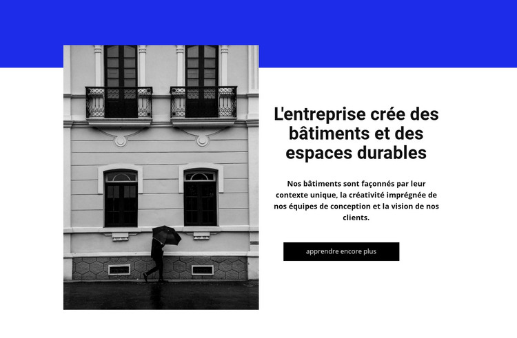 Bâtiment et espace Modèle HTML