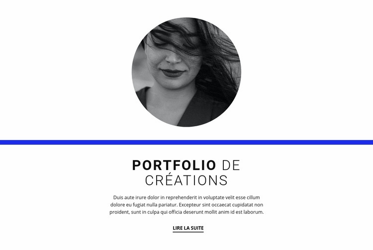 Portfolio créatif Modèle de site Web