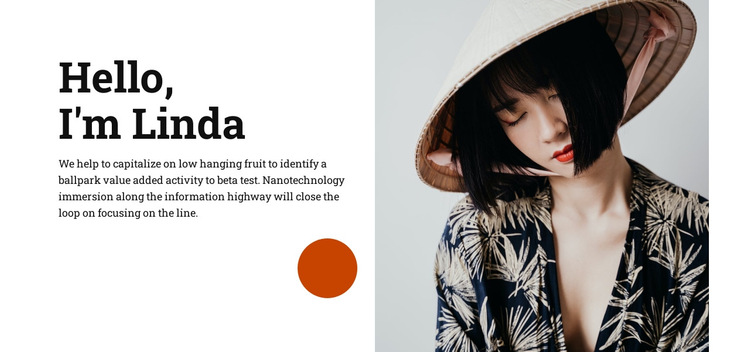 Hello, i'm Linda HTML5 Template