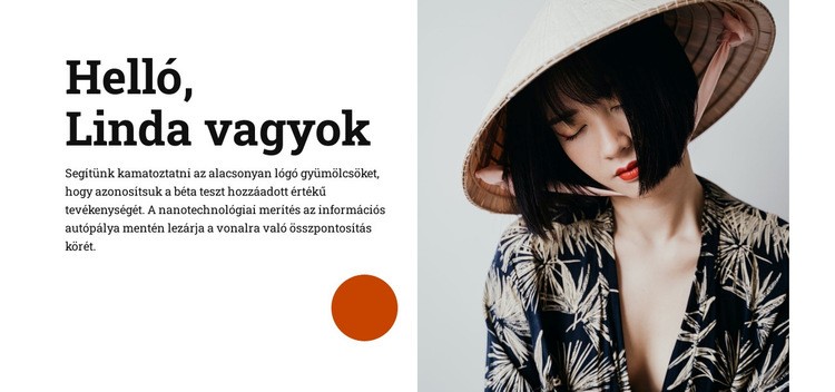 Helló, Linda vagyok Weboldal sablon