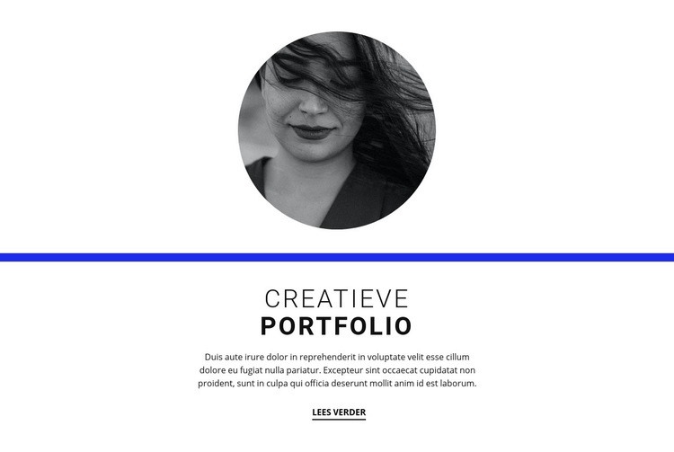 Creatief portfolio Bestemmingspagina