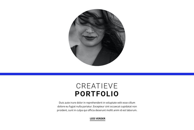 Creatief portfolio Website Builder-sjablonen
