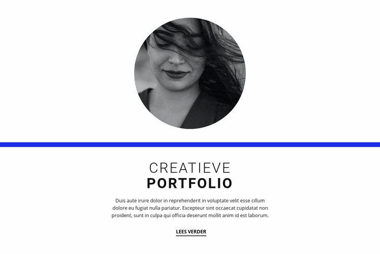 Creatief portfolio Website mockup