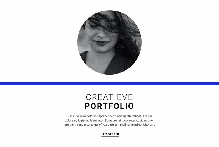 Creatief portfolio Website sjabloon