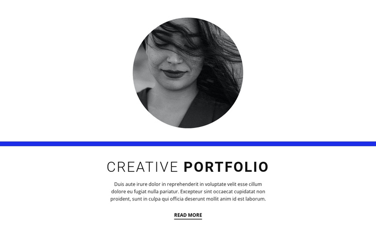 Creative portfolio One Page Template