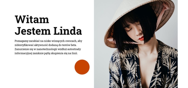 Witam, jestem Linda Szablon witryny sieci Web