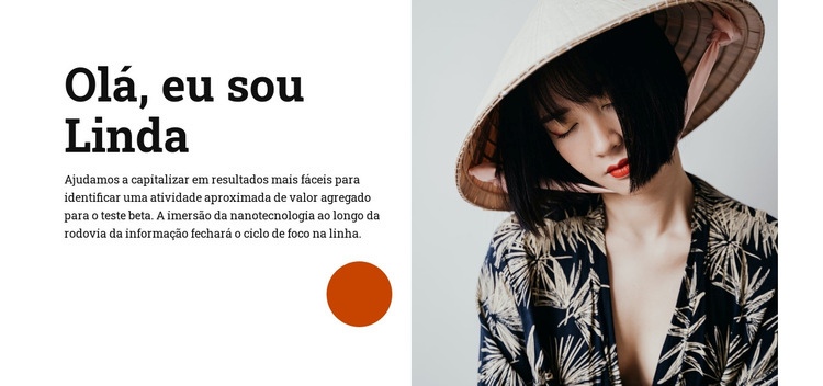 Ola eu sou linda Design do site