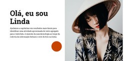 Ola Eu Sou Linda - Modelo HTML5
