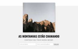 Montanhas Estão Chamando - Página De Destino Personalizada