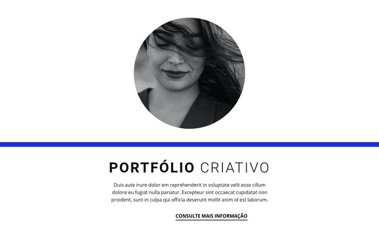 Portfólio criativo Landing Page