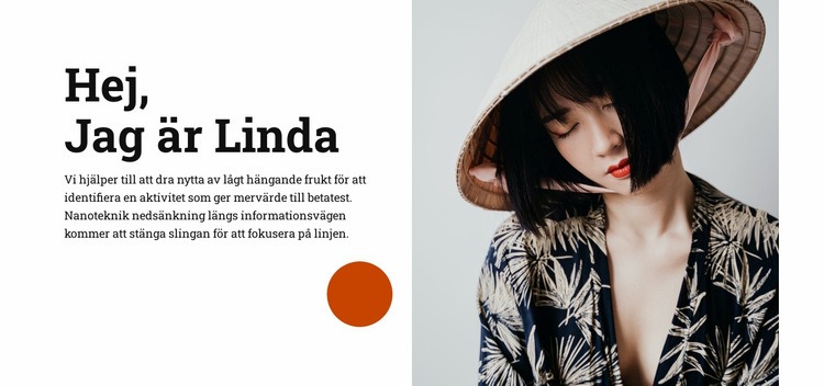 Hej, jag är Linda CSS -mall