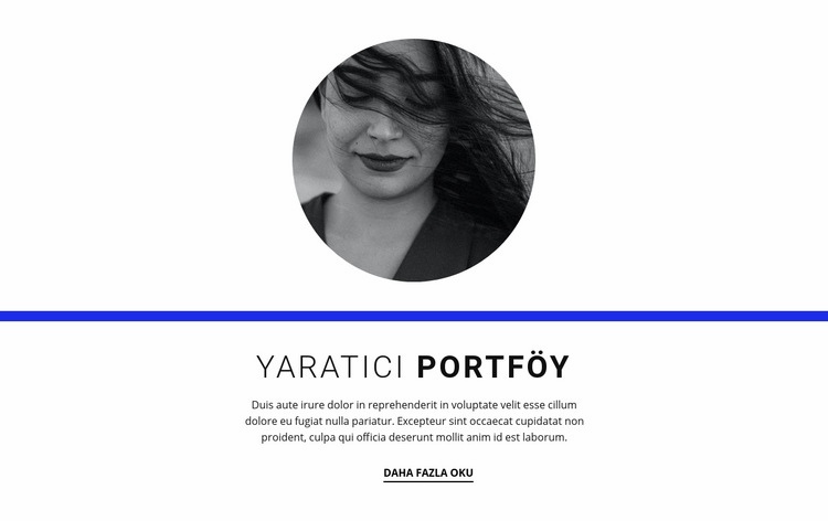 Yaratıcı portföy Web Sitesi Şablonu