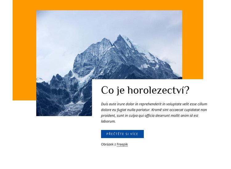Horolezecké průvodce Šablona HTML