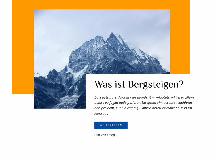 Kletterführer Website Builder-Vorlagen