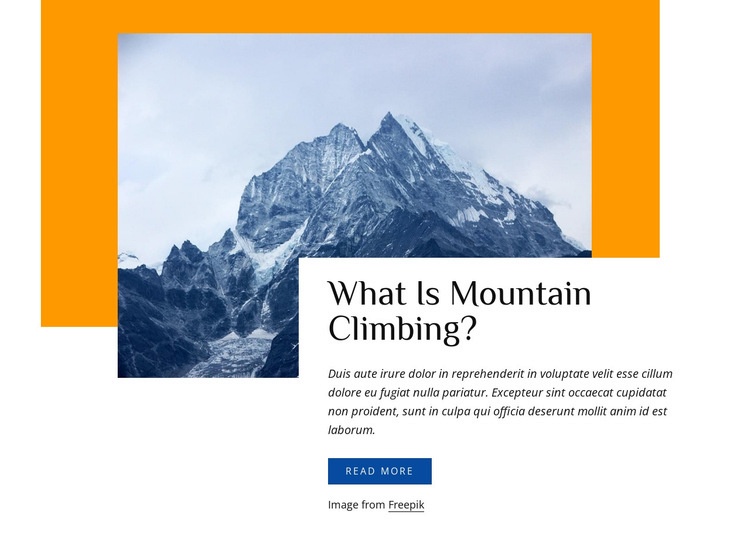 Rock climbing guides Elementor Template Alternative