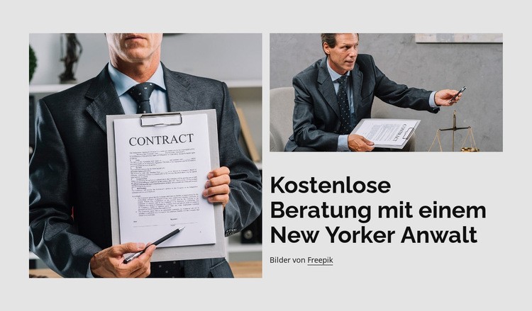 Kostenlose Rechtsberatung Website-Modell