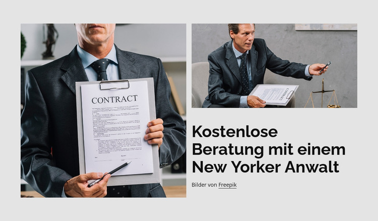 Kostenlose Rechtsberatung Website-Vorlage