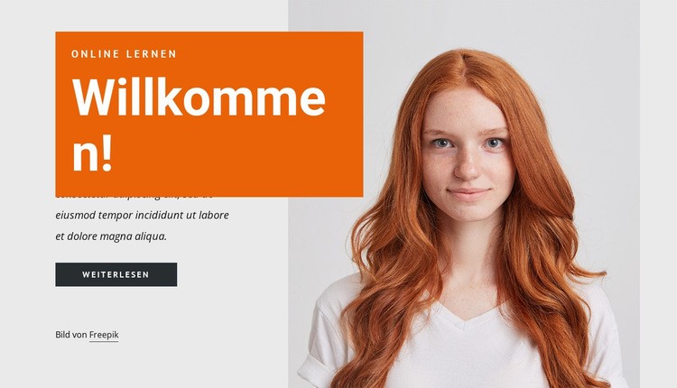 Willkommen in unserer Firma Landing Page